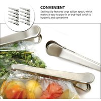 10Pcs Metal Bag Clips Food Sealing Clamps Stainless Steel Alligator Clip for Potato Chips Storage Fresh Keeper
