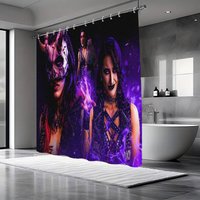 R-Rhea Ripley Wrestler Simple Shower Curtain Bathroom Shower Curtain Easy To Clean And Scrub Polyester Waterproof Light Opaque