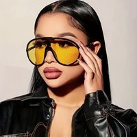 Protective Glasses Oversized Square Sunglasses Women Punk Fashion One Piece Sun Glasses Men Multi Color Lens Shades UV400