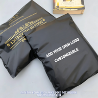 Matte Finish Black Shipping Bags Customizable Printed Logo Plastic Mail Poly Mailers Gift Package Mailing Bag packaging