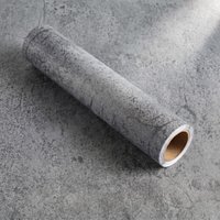 Matte Grey Concrete Texture Peel and Stick Wallpaper, Waterproof Anti-scratch Self Adhesive Contact Paper for Industrial Home