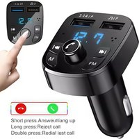 Car Bluetooth FM Transmitter • High-definition voice call quality • Dual-port fast charging • Compatible with all car models