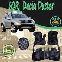 Custom Made Leather Car Floor Mats For Dacia Duster 2010 2011 2012 2013 2014 2015 2017 Carpets Rugs Foot Pads Accessories