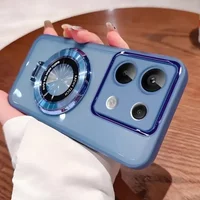 Magnetic Bracket Case For MOTO G57 G17 G67 Power G86 G56 G66/66Y/66J Edge 70 60 S Pro Fusion Lens Film Anti-drop Protector Cover