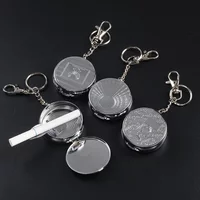 1PC stainless steel covered mini portable creative ashtray, suitable for carrying around, car use, and interior decoration