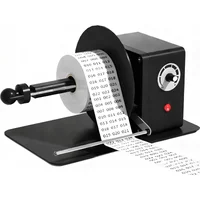 Automatic Electric Label Rewinder Machine High-Speed Sticker Roll Rewind Device for Barcode & Therma Label Printers Adjustable