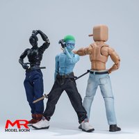 1/12 Scale Male Washed Jeans Pants Clothes Model Fit 6'' Asi 3.0 BJD Notaman VT Strong Soldier Action Figure Body Dolls