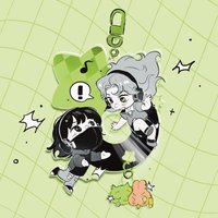 Handmade Aesthetic cute GREEN YURI Acrylic Keychain Accessories Jewelry