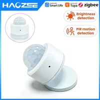 Tuya Zigbee 3.0 PIR Motion Sensor Detector Infrared Smart PIR Sensor Wireless Home Alarm System Works with Home Assistant Z2M