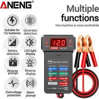 12V Digital Battery Tester ANENG BT-172 Car Battery Indicator with Alligator Clips LED Battery Status Indicator Electrician Tool