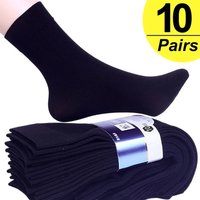 10pairs New Breathable Men Ice Silk Socks Soft Elastic Ultra-thin Socks Solid Business Socks