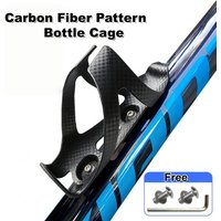 Bike Water Bottle Holder - Lightweight Carbon Fiber Pattern Bicycle Bottle Cage for Road and Mountain Bike