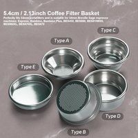 54MM Coffee Filter Basket Replacement Stainless Steel For Breville Bottomless Portafilter Espresso Good Accessories Barista Tool