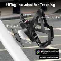 MiLi Tracker Tag mit Fahrradflaschenhalter MiTag Item Finder Funktioniert mit Google Find My (nur Android) Wasserdichter Tracking-Tag