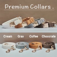 Dog Collar Cat Neck Ring Breathable Dog Rope Set Chai Dog Corgi Pet Traction Rope Engraving Anti Dropping Pet Accessories