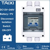 Solar Battery DC Disconnect Switch Circuit Breaker With HT5 Junction Box 63A 100A 150A 12V 24V 48V 500V