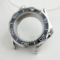 42mm NH35 Case Fits NH35 NH36 Movement Accessories Luxury Silver Stainless Steel Watch Case 6 o'clock NH35 Dial Watches Man