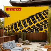 Fashion P-PirelliS-ES Tires flag For Room Dorm Camping Picnic Art Style Garage Bar wall Decoration Banner