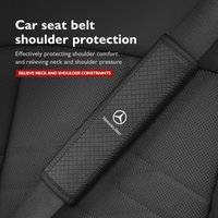 Leather Car Seat Safety Belt Soft Protector Shoulder Strap Pad For Benz W211 W124 W176 W177 C180 C200 C260 C300 GLC CLE CLA