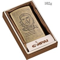 Vintage Bronze Cigarette Case Engraved with Inspirational Quote Gift Boxed Metal Storage Collectible Enthusiasts History Buffs