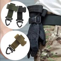 3pcs Keychain Tactical Gear Clip Keeper Pouch Belt Keychain Webbing Gloves Rope Holder Molle Hook for Outdoor