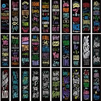 30Pcs/Set Inspirational Quote Paper Bookmarks, Reading Supplies Book Page Markers Stationery Gift for Readers Kids Students