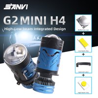 2025 SANVI 140W 6000K H4 Bi Mini lentille de projecteur LED ampoule de voiture phare Turbo lampes Plug and Play moto feux de croisement 12V