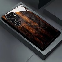 Exquisite luxury High-end PhoneCase Glass PhoneCase for Samsung Galaxy S26 S25 S24 S23 S22 S21 FE,Ultra,Plus Wood Grain Texture
