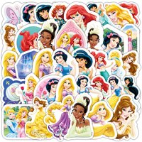 50PCS Disney Princess 1 Stickers - DIY Decor for Journal, Notebook & Craft Projects