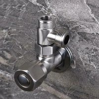 Toilet Distributor Valve Copper T-Adapter G1/2" T-Valve for Bath Bidet Sprayer Shower Fitting 4 Points Copper 3-Way Water Pipe