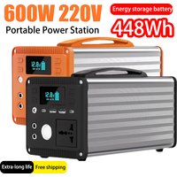 200W-600W 220V Portable Power Station Outdoor Camping Emergency Power External Battery Solar Energy Storage System Battery