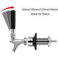 American Beer Faucet Tap with Nipple Shank, Spring Self-closing Faucet Kegerator Beer Dispenser,Suitable for Homebrew Wall Mount