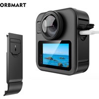 Flip Battery Side Cover for GoPro MAX 2 Removable Battery Door Replacement Lid Charging Case Port for Go Pro MAX2 Accessories