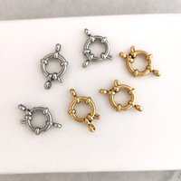 QMHJE Stainless Steel Anchor Clasp for Necklace Bracelet Anklet Charm Pendant Basic DIY Gold Color Buckle Gold Silver Color