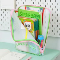 Colorful Multi-Layer Desktop Organizer Pouch, Contemporary Style Storage Handbag, Portable Tabletop Container for Sundries