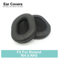 Earpads For Roland RH-5 RH5 Headphone Earcushions Wrinkled Pads Foam Ear Pads Black Comfortable