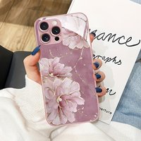 Tempered Glass Case For iPhone 17 Funda iPhone 17 Pro Max Air 16 15 14 13 12 11 Soft Bumper Pink Butterfly Protecive Glass Cover