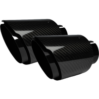 1 Pcs Universal Car Carbon Fibre Tail Throat Stainless Steel Silencer Bright Black Twill Glossy Muffler Exhaust Nozzle Tip image 4