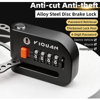 Motorcycle Password Disc Lock Bike High Security Anti-Theft Padlock Waterproof Alloy Brake Rotor Lock