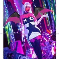Verosika Mayday Cosplay Costume hasbin Uniform Hotel Women Suit Wig Demon Tail Kids Halloween Carnival Dress Anime Cosplay Prop