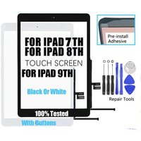 LCD Touch Screen For iPad 7 8 9 A2197 A2270 A2602 LCD Display Touch Screen Digitizer For iPad 7 8 Outer Glass Panel Replacement