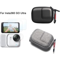 Tempered Glass for Insta360 GO Ultra Lens PC Screen Protector Film Carrying Bag box for Insta 360 Go Ultra Action Camera