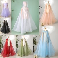Women Elegant Hanfu Cape Flowy Long Cloak Chinese Style Ancient Traditional Hooded Cape Fairy Oriental Cosplay Overcoat