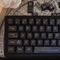ECHOME Inkblack Rose Theme Keycap Set PBT Custom Gothic Keyboard Cap Cherry Profile Key Cap for Mechanical Keyboard Accessories