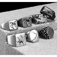 AliExpress METAL HUNTER Retro Burst Gravel Shatter Corrosion Men Rings Stainless Steel Women Jewelry Punk New In Rock Fashion Accessories Gift Wholesale