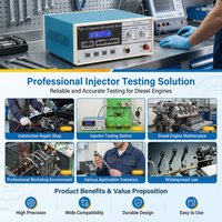 Podofo CR-C Tester Wtryskiwaczy Common Rail S60H Zestaw do Testowania Ciśnienia Otwarcia Dyszy Paliwowej Manometr 0-60MPa 1L Zbiornik Filtrujący Profesjonalne Narzędzie do Kalibracji i Naprawy