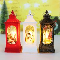 New Christmas Wind Lamp Candle Table Lamp Small Night Lamp Elderly Snowman Christmas Decoration Small Night Lamp Desktop Decorat