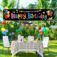 Bright Outdoor Birthday Banner, Large Sign, Perfect for Indoor & Outdoor Party Celebrations