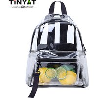 TINYAT Ita Bags Clear Transparent Backpacks for Women, Fashionable and Waterproof School Bags, Ideal for Sports and Concerts