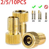 AliExpress Bicycle Presta To Schrader Adapter Bike Tire Valve Adapter Copper Golden Bicycle Pump Tire Valve Connectors F/V To A/V Converter
